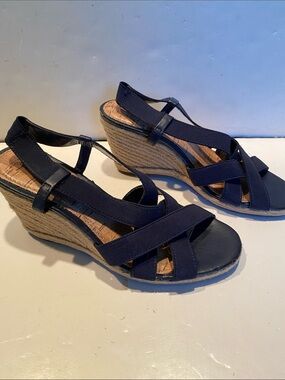 Merona Navy Wedge Sandals